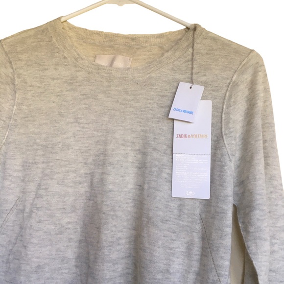 Zadig and Voltaire Sweater with Crystal Wings NWT - Picture 5 of 6